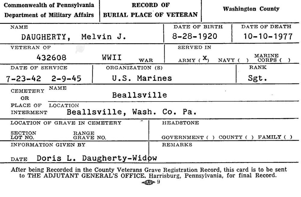 Melvin J. Daugherty